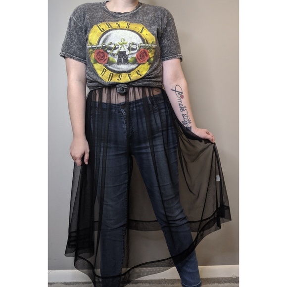 Sheer Black Tulle Dress - Picture 4 of 4